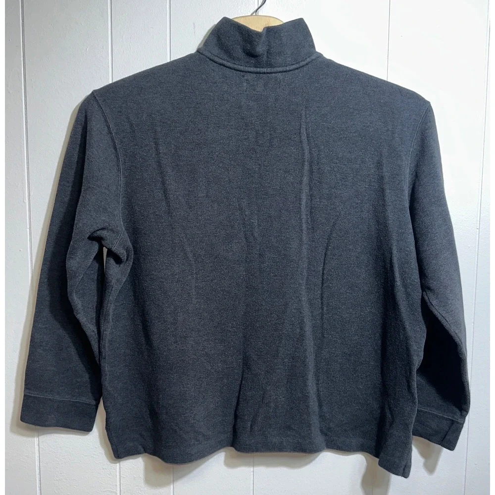 Polo Ralph Lauren Mens‎ XXL Charcoal Gray 1/4 Zip Cotton Knit Pullover Sweater